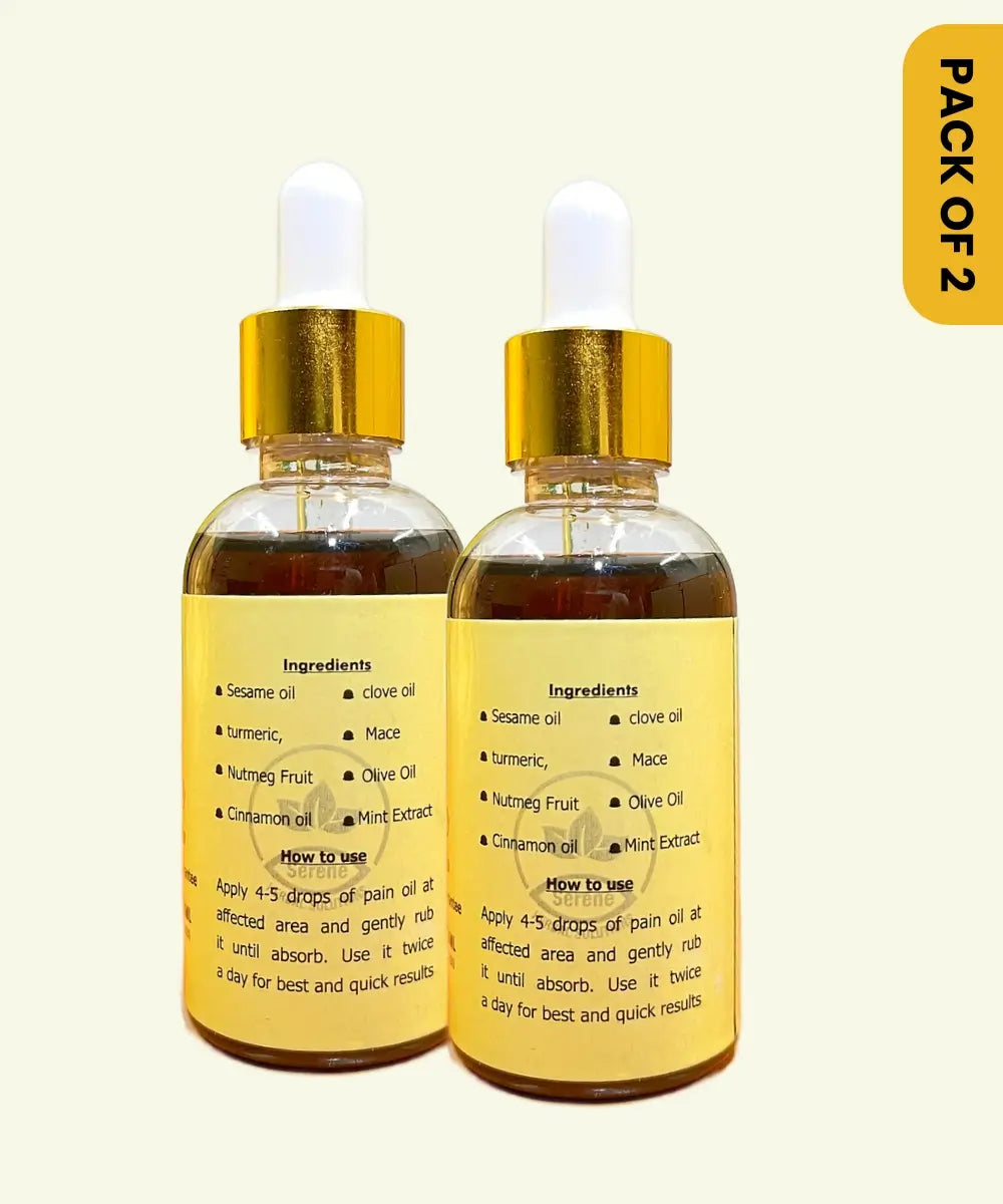 Pain Relief Oil - Made with 8+ Essential Oils and herbs , 50ml ( Pack of 2 )