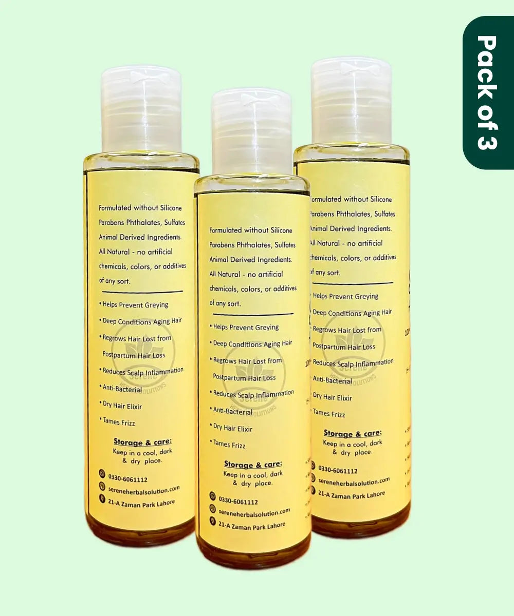 Hair Oil - 15+ Herbs In One Organic Hair Oil, 150ml ( pack of 3 )