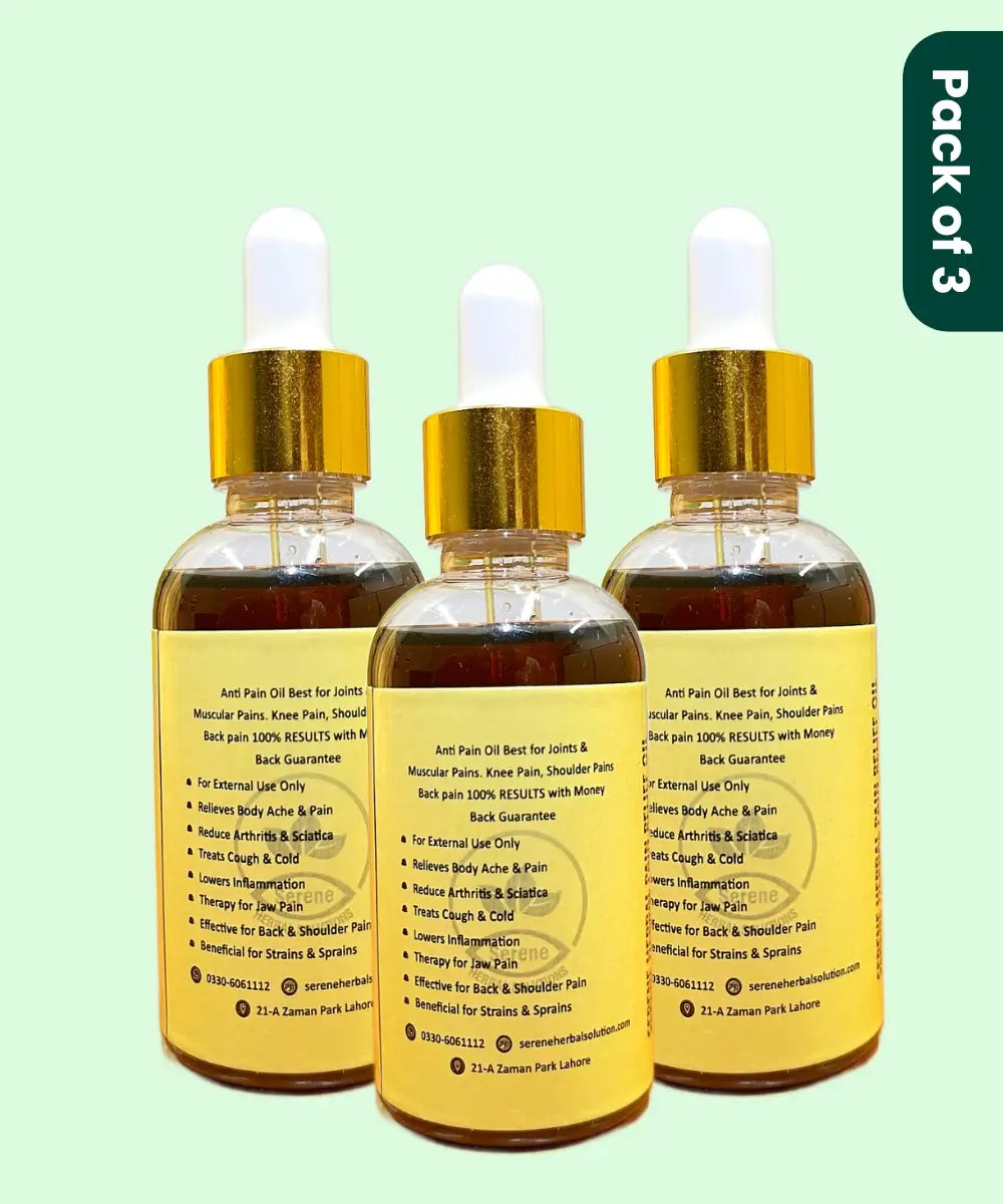 Pain Relief Oil - Made with 8+ Essential Oils and herbs , 50ml( Pack of 3 )